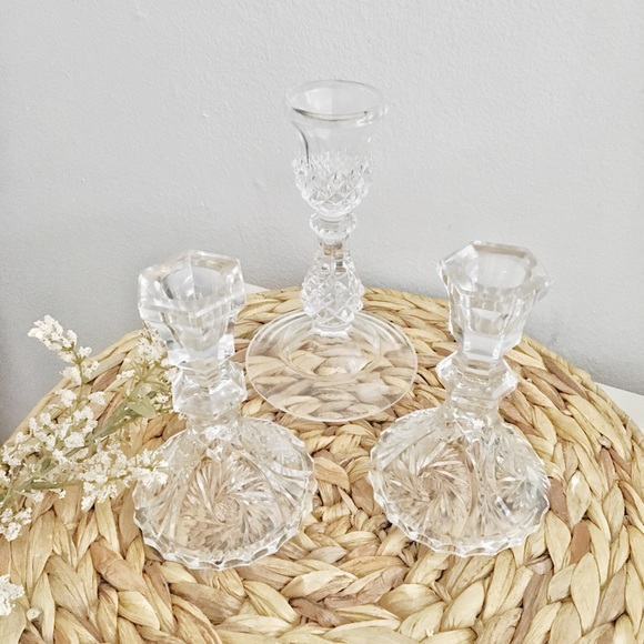 Vintage Crystal Candle Holders - Picture 2 of 2